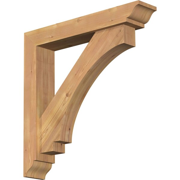 Ekena Millwork Imperial Traditional Smooth Bracket w/ Offset Brace, Western Red Cedar, 5 1/2"W x 30"D x 30"H BKT0604X30X30IMP01SWR - main